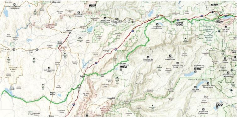 Map of Proposed Route Forlorn Hope Dec. 2020
